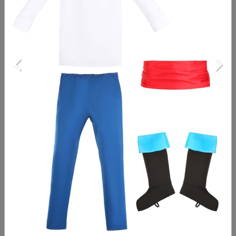 Disney Boys Costume Set Blue Black Red White